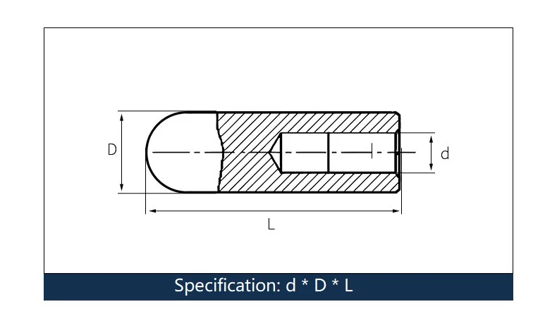 M2 M2.5 M3 M4 M5 M6 M8 304 Stainless Steel Round Head Guide Pillar Cylindrical Pin Internal Thread Perforated Pin Positioning
