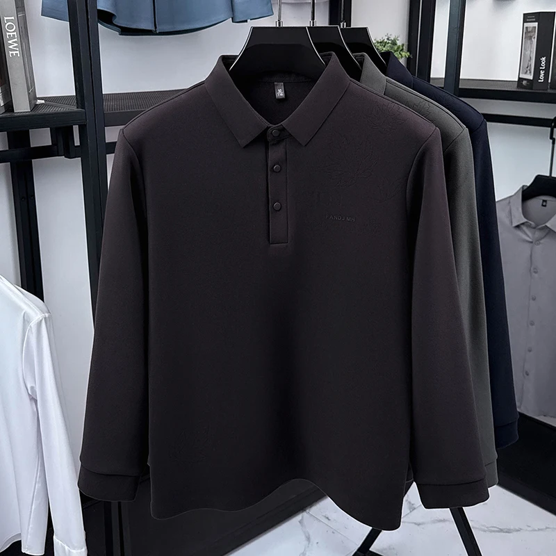 

Cashmere Dad's Autumn and Winter Inner Wear Men's Thick and Warm Fleece Sweater