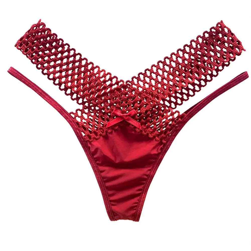 Women G-string Nylon Thin Strip French Style Ladies Sling Thong Hollowed Out Comfortable Women Underpants Daily Underpants