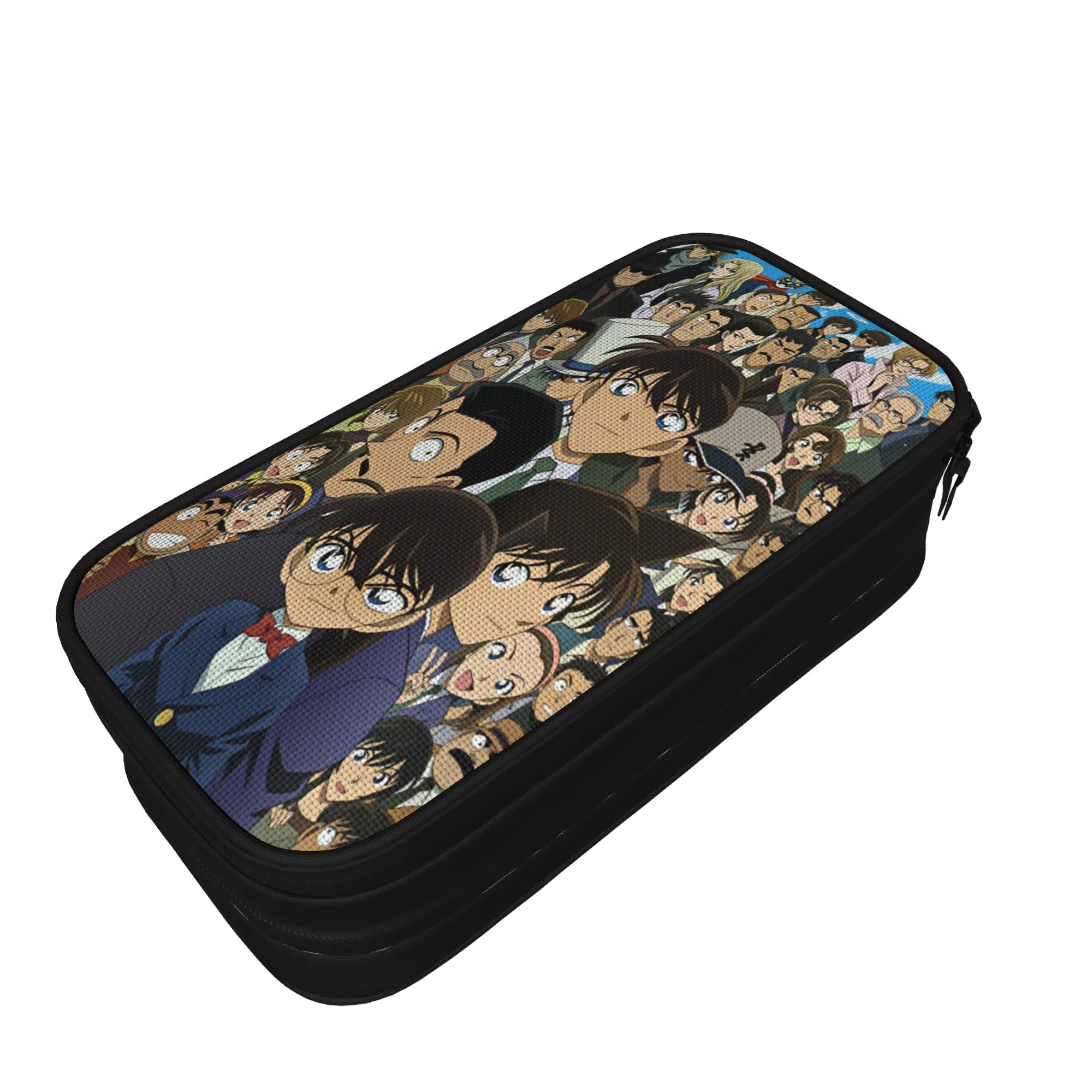Detectives Conans Pencil Case  Zipper Pencil Pouch Child Cute Portable School Pencil Cases Stationery