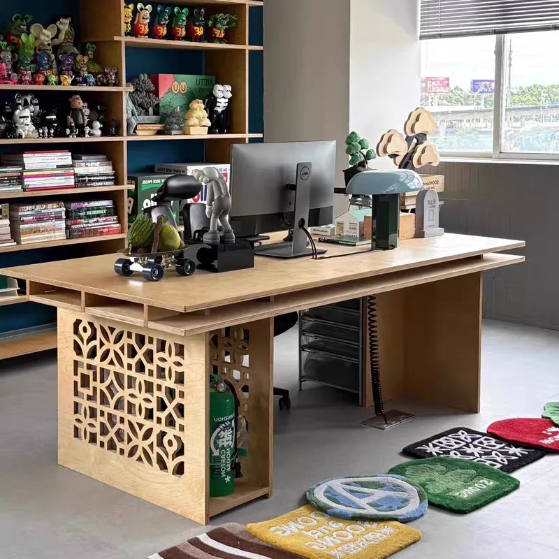 ZS-3 Ocean Birch Board Chinese Style Empty Computer Desk Simple Classical Single Office Boss Tea Table