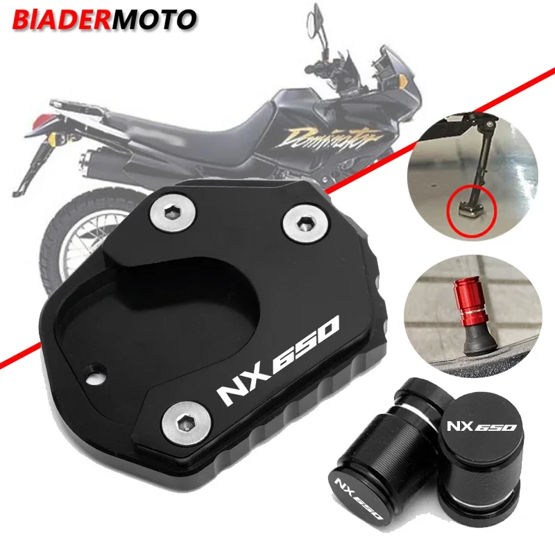 New Motorcycle Scooter For Honda NX650 NX 650 J-X Dominator 1993-1998 1999  Side Stand Enlarge Sled Sidestand Kickstand Foot Pad