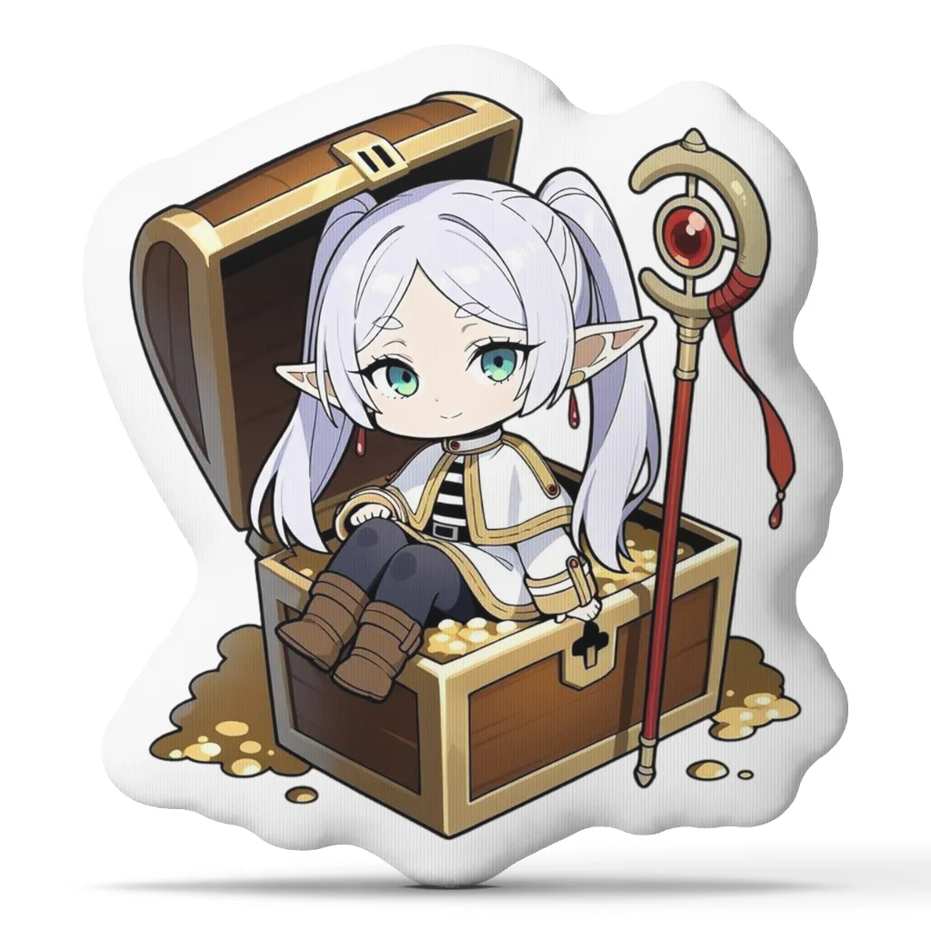 Frierens Anime Cute Funny Pillow Cushion Irregular Stuffed Throw Pillow Home Decor Gift Sofa Bed