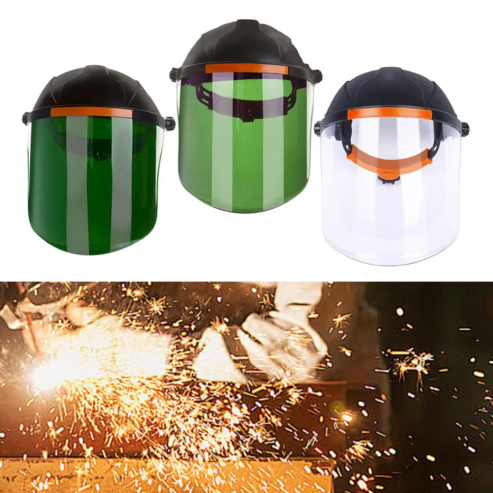Welding Mask Face Protector with Flip up Visor Adjustable Heat Resistant Versatile for Grinding Mining Professional Accessory