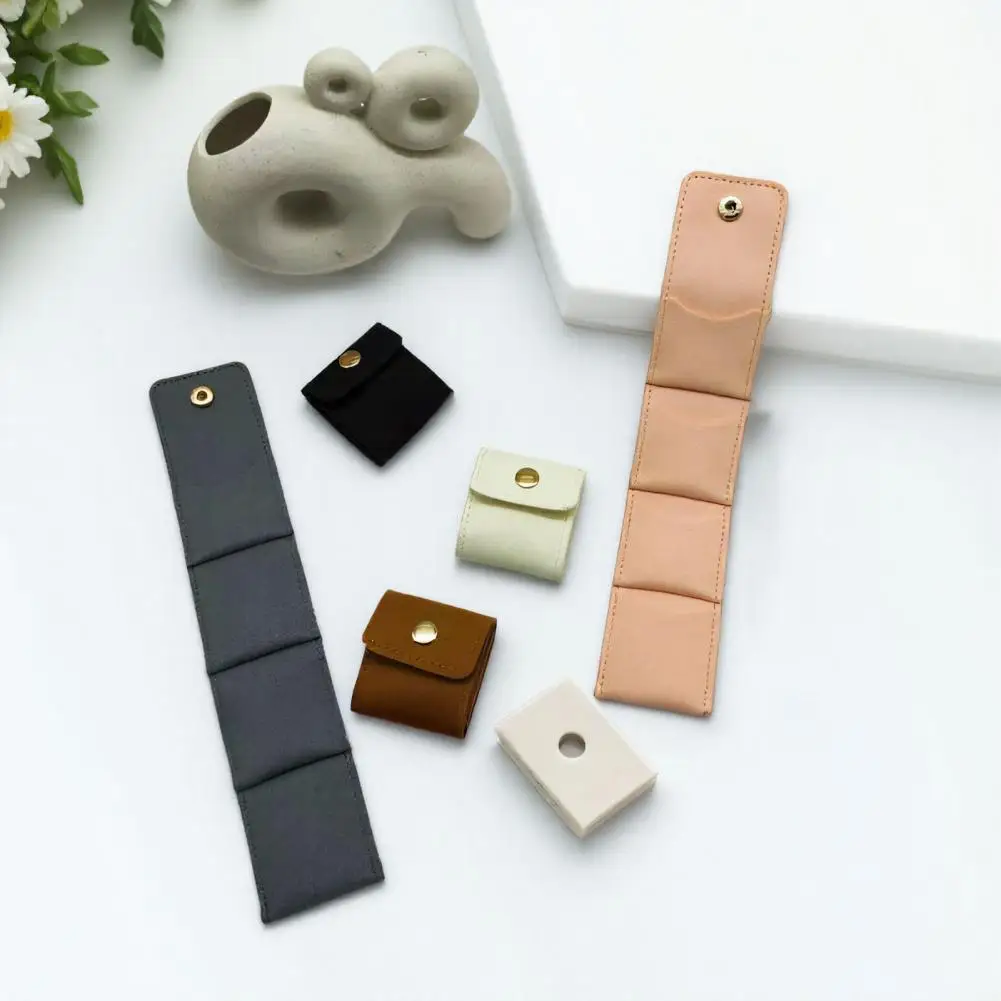 Мешочек для ювелирных изделий Сумки для хранения ювелирных изделий на бархатной подкладке для путешествий Набор из 2 мини-органайзеров с застежкой для ожерелья и сережек