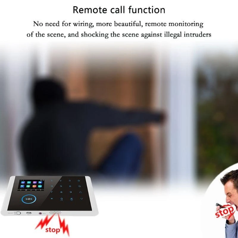 

K0EA LCD WIFI GPRS Voice Wireless GSM Alarm System Home system for House intelligent auto Burglar Door Security Alarm Systems