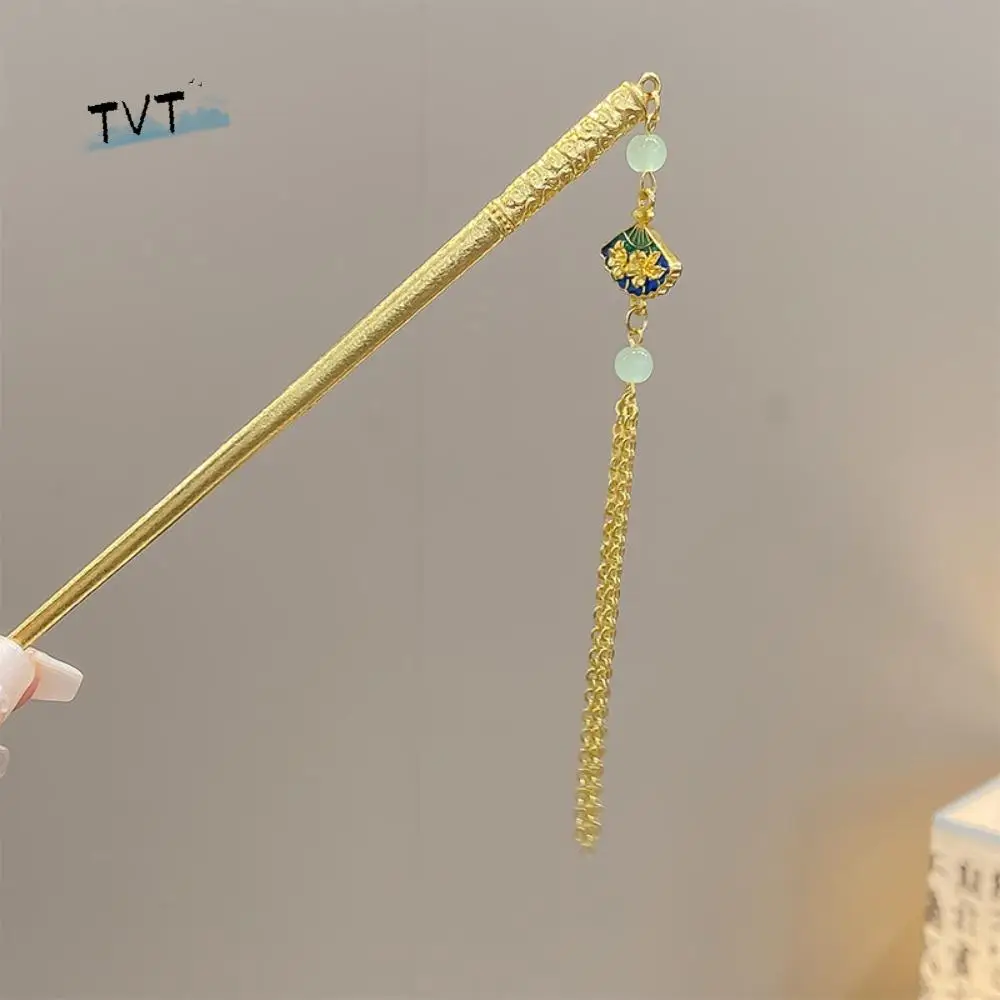

Fan Tassels Hair Stick Gourd Gold Color Chinese Style Hairpin Cheongsam Hair Chopstick Girl Hair Accessories Hanfu Headwear