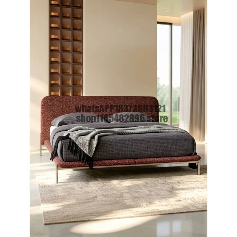 Light luxury high-end sense, fabric bed Bauhaus creative modern simple double side bed