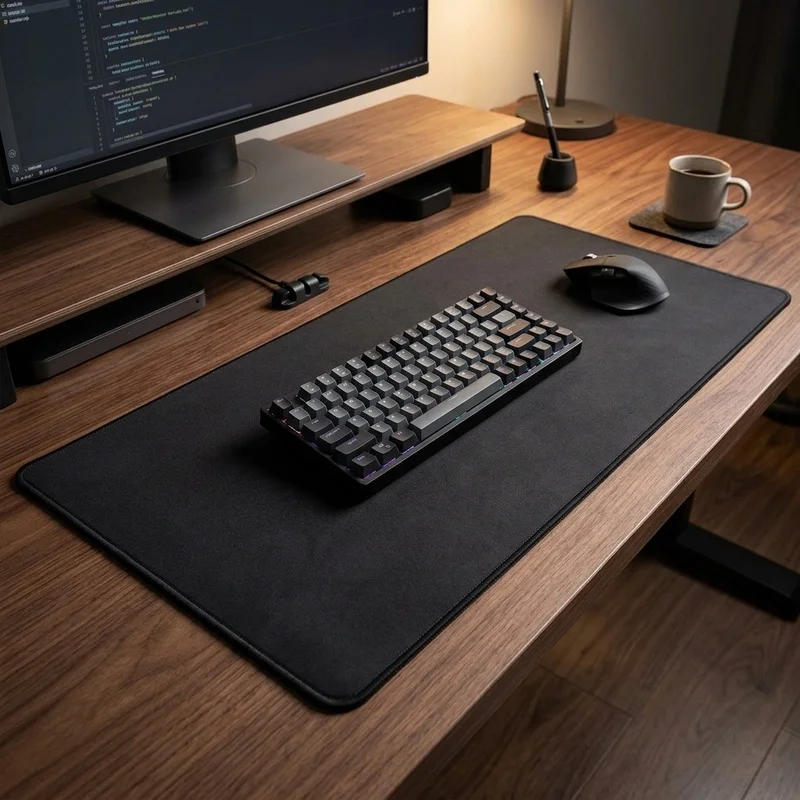 XXL Gaming Mouse Pad Large Black Desk Mat, Extended Computer Keyboard Pad, Non Slip Gamer Mouse Mat for Office Home