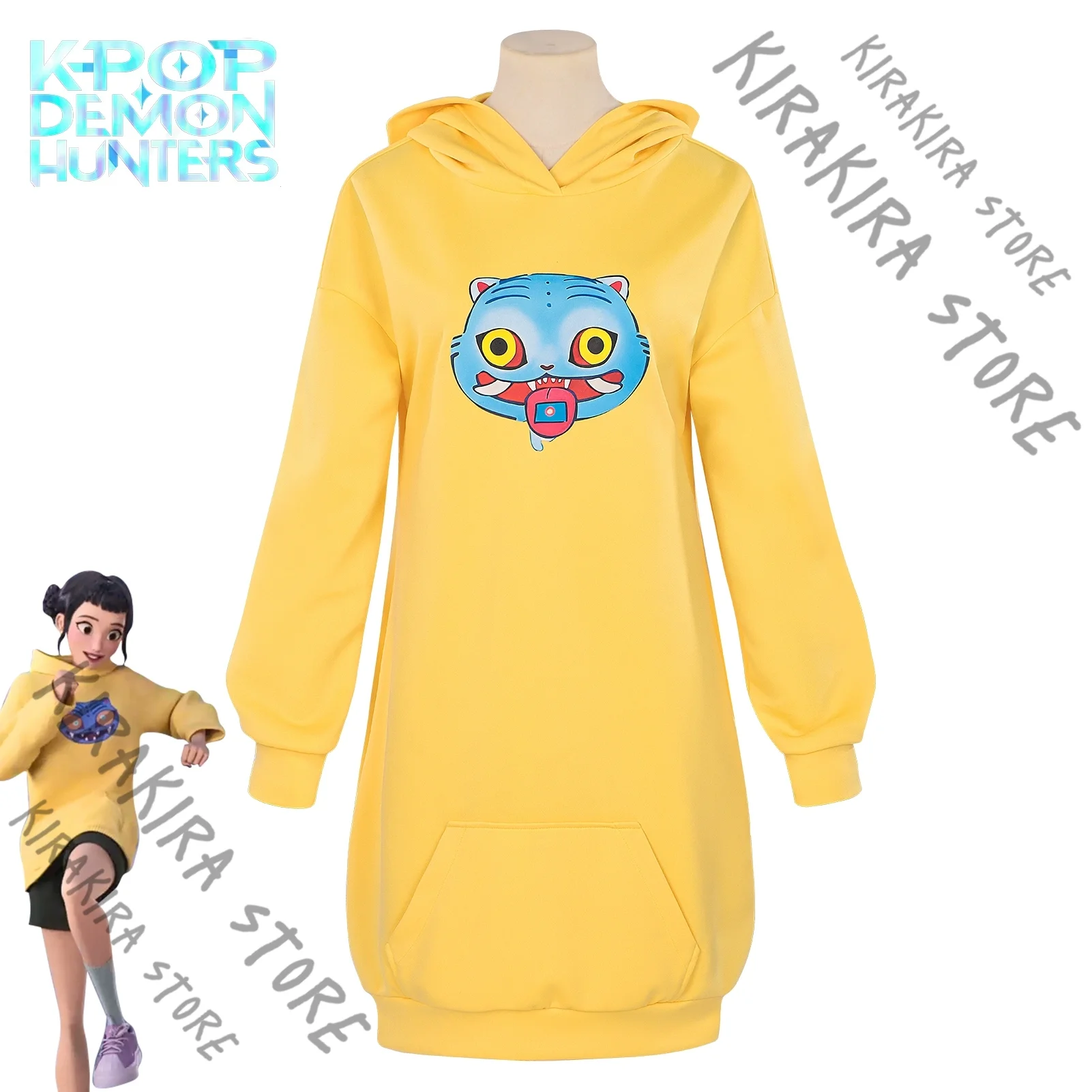 

Zoey Yellow Pajamas KPop Demon Hunters Clothes Cosplay Props Hoodie Costume Nighty Hallowmas Comic-con Costumes (Pre Sale)