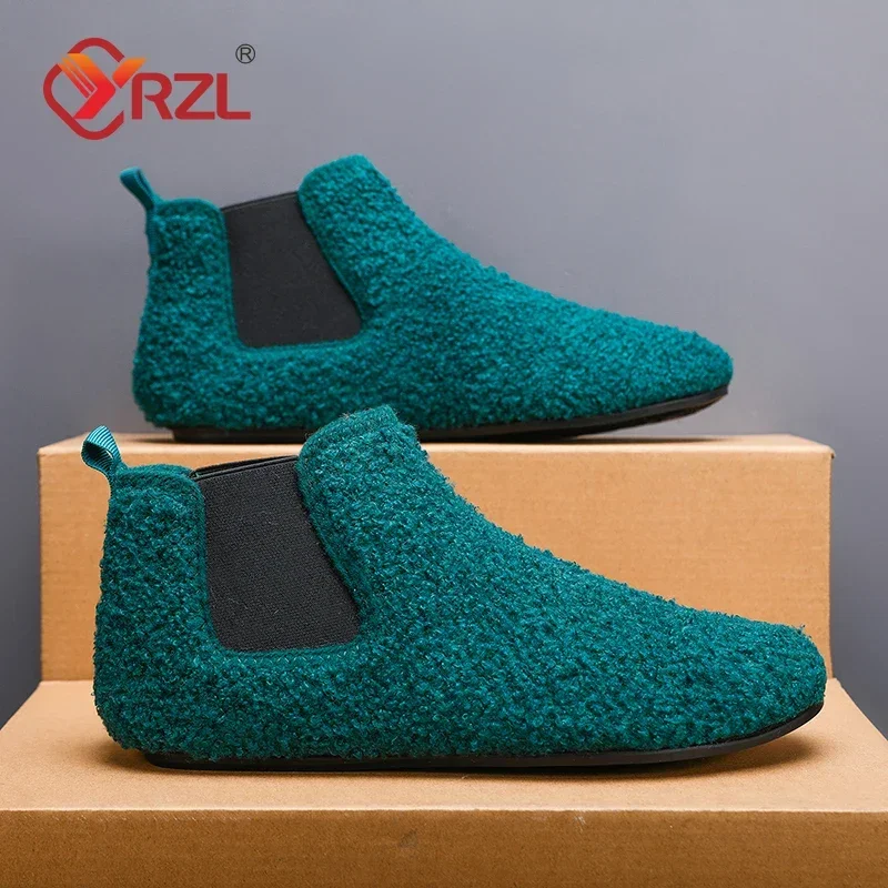 YRZL شتاء دافئ أحذية قطنية الرجال داخلي المنزل النعال رقيقة أسفل أفخم القطن رجل حذاء كاجوال لينة وحيد المضادة للانزلاق النعال رجل #3