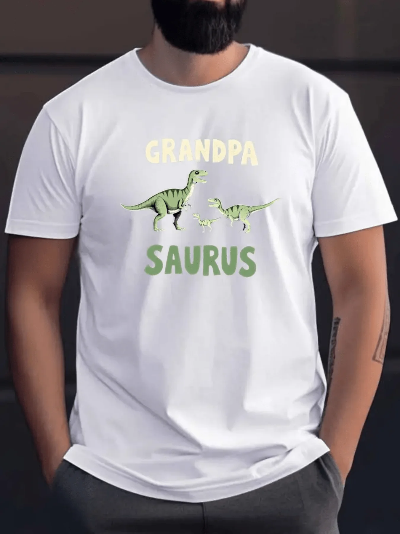 

Summer new trendy men's printed short-sleeved T-shirt versatile men's top