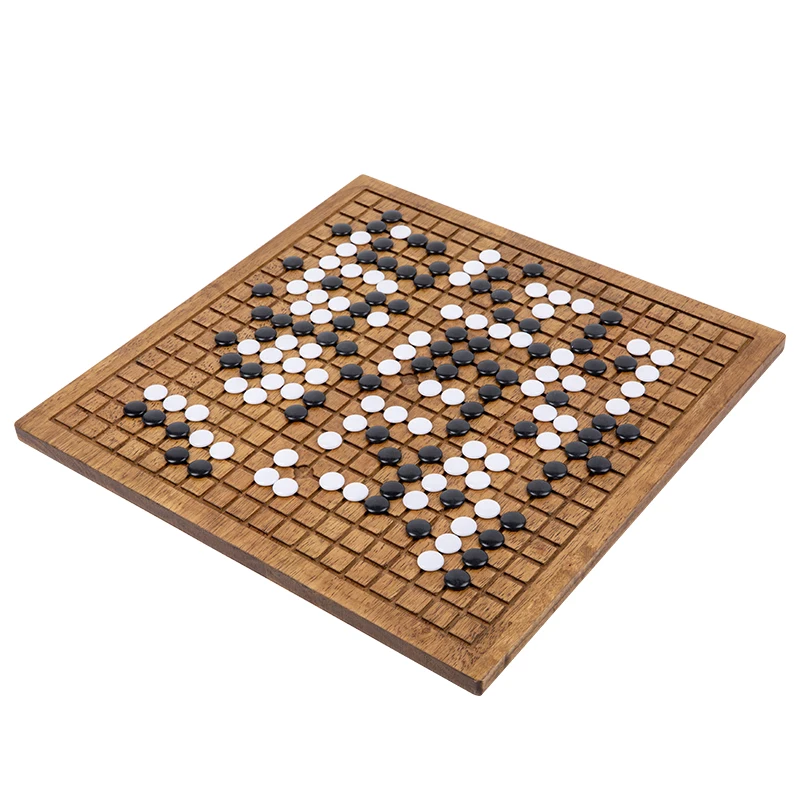 

High Quality Wooden Weiqi Black White Board Game Battle Chess Game Wooden Go Game