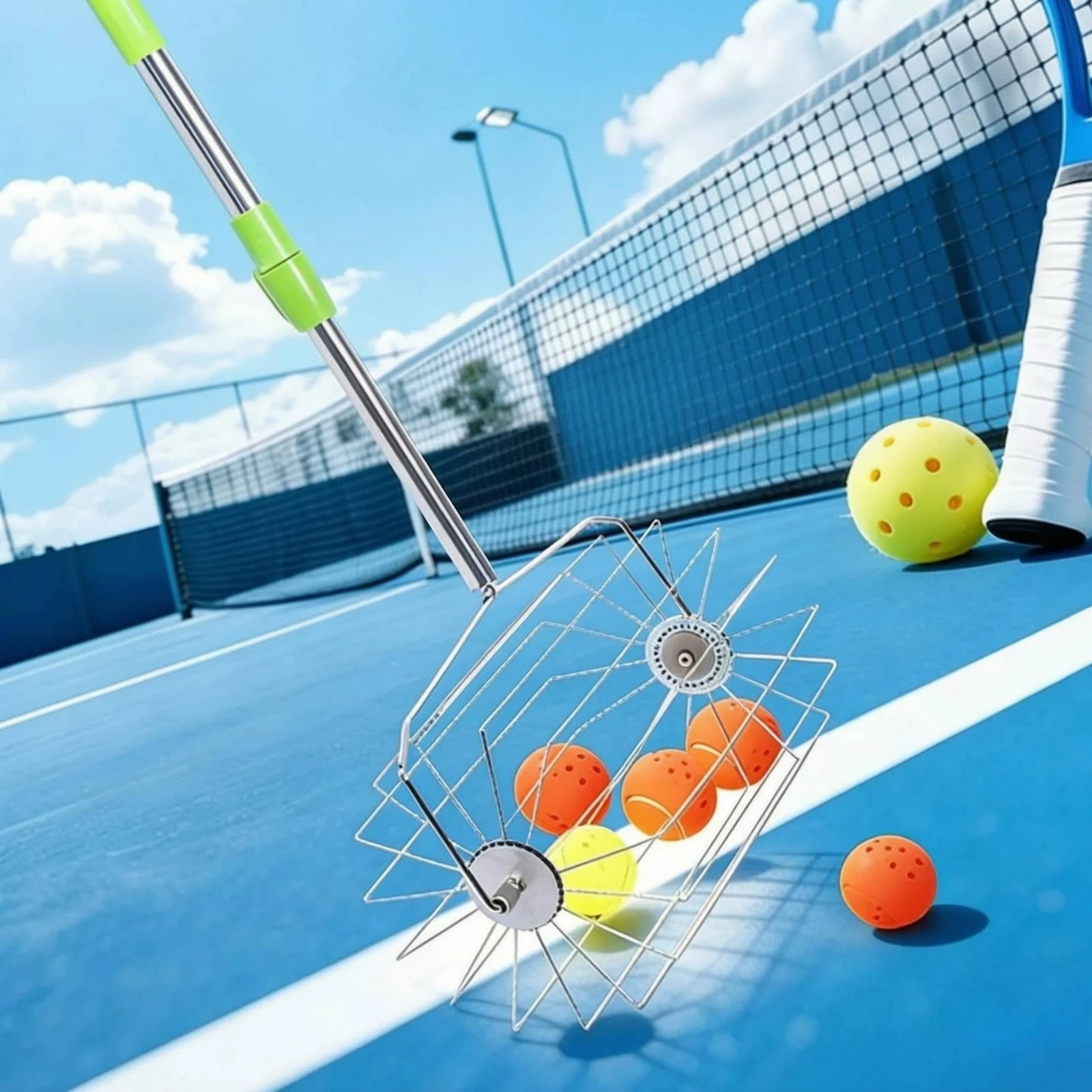調節可能なピックルボールピッカー 大容量ピックルボールボール - Sports Equipment For Training のレビューと価格