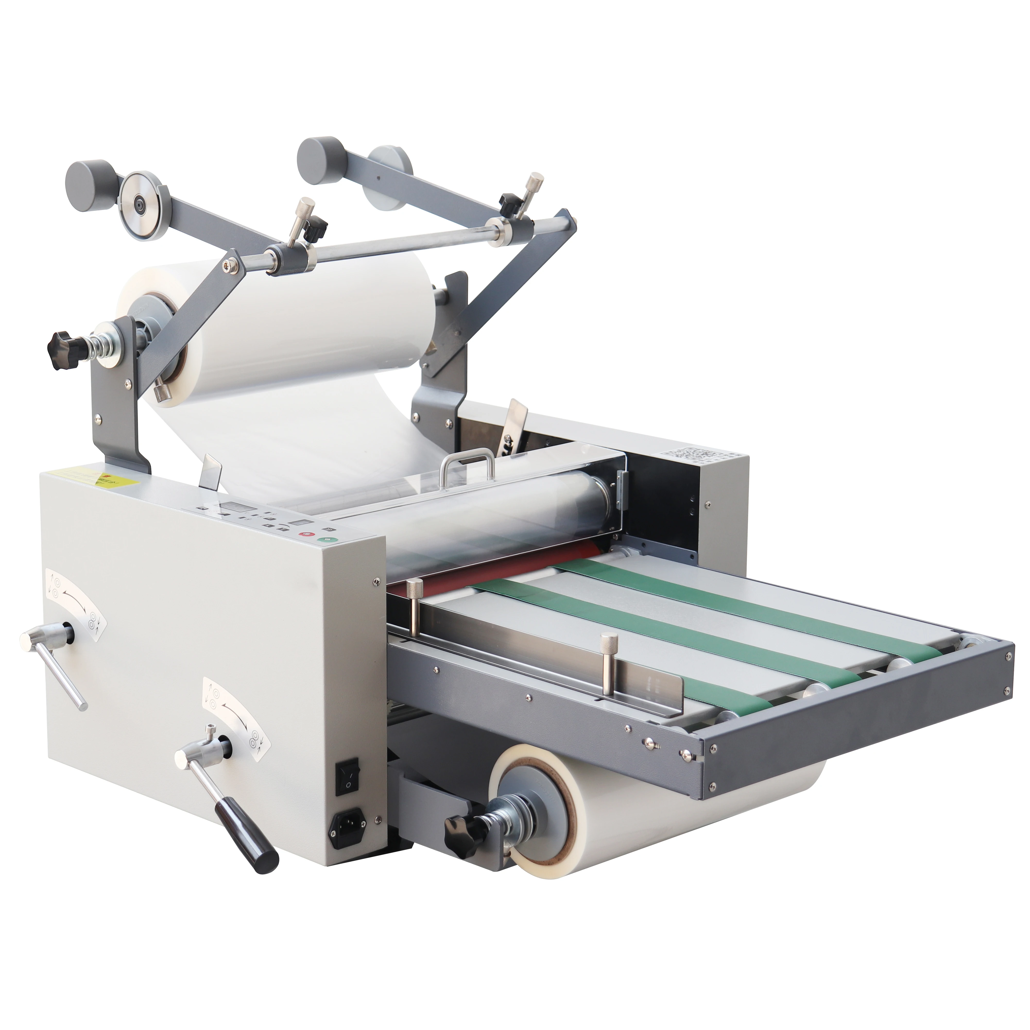 for WD- 3808 Desktop 375mm Semi-Automatic Paper Sheet Laminating Machines Cold and Hot Roll Laminator Laminating Machines