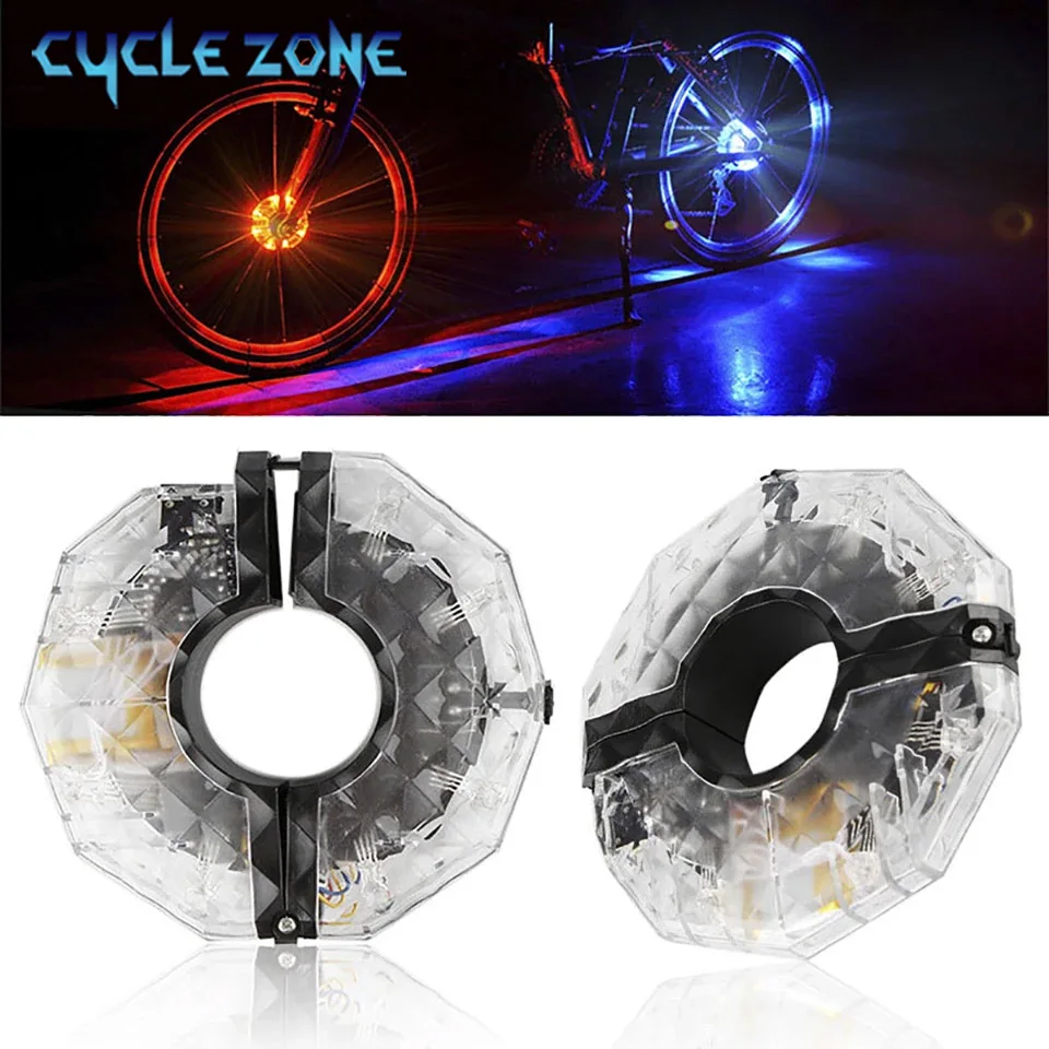 RGB Colorful Bike Wheel Hub Lights USB Rechargeable Waterproof LED  Cycling Bicycle Spoke Light for Safety Warning Decoration