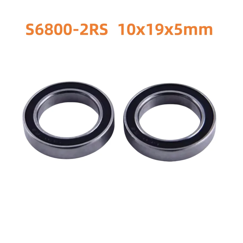 20pcs Stainless Steel bearing S6800-2RS 10x19x5mm Deep Groove Ball Bearings S6800RS 10*19*5 mm 6800