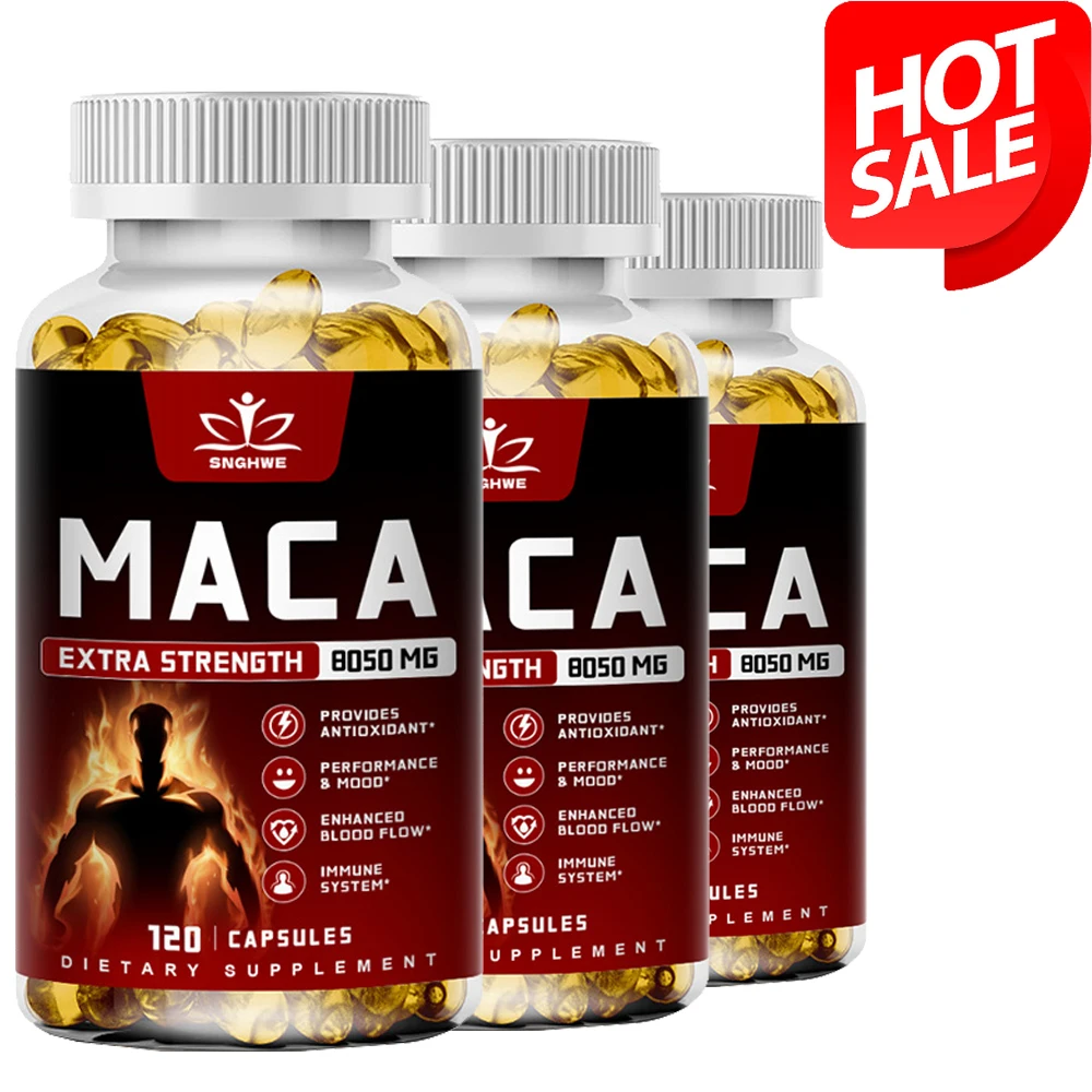 SMGHWE Maca Men's Plant Root Extract Capsules Help Promote Energy Erection And Support Adult Men's Endurance Performance Energy