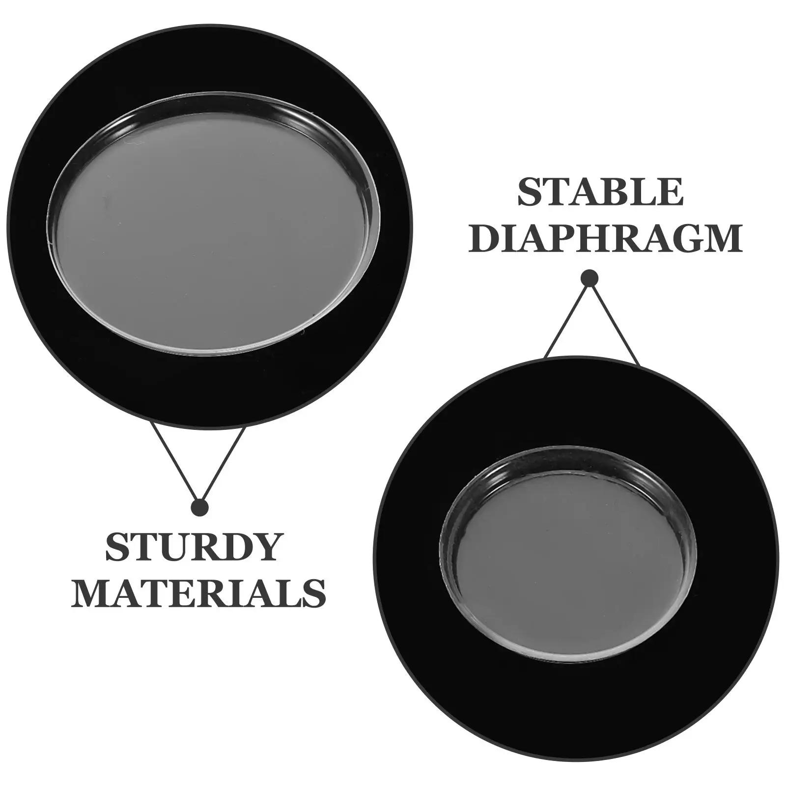 2 Pcs Stethoscope Diaphragm Pediatric Adult PVC Replacement Covers Membrane Accessories Precise Auscultation Durable Reliable