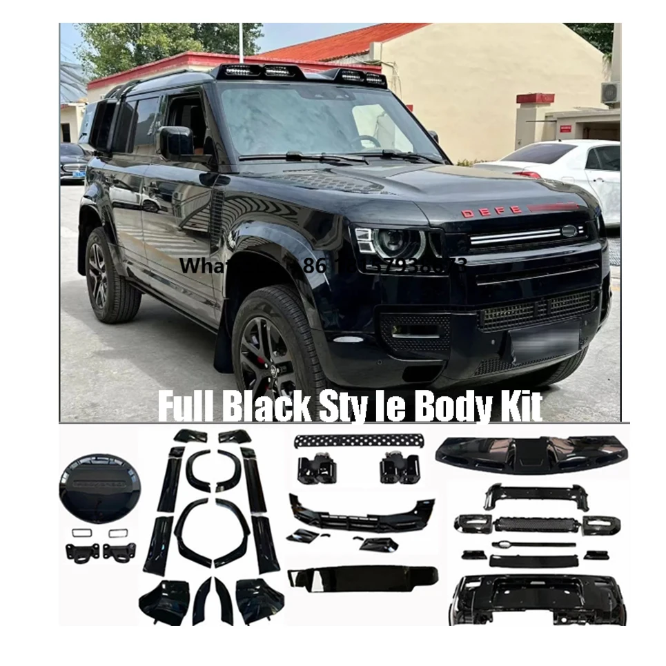 

Defender 007 Conversion Black Body Kits with Bumpers Eyebrows Taillamps Exhaust Pipe Tire Cover Defender Accessories
