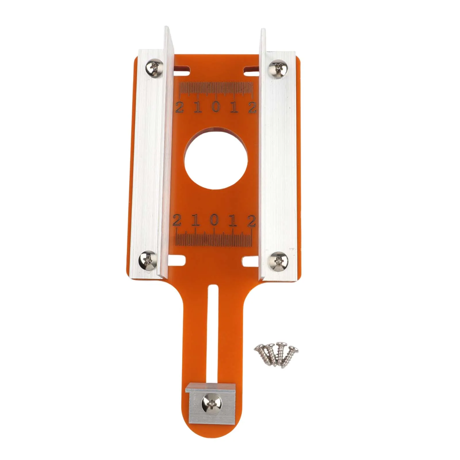 

Metal Wood Router Slotting Locator with Slotted Base and Fastening Bracket Designed for Use with 65mm Diameter Router Trimmers