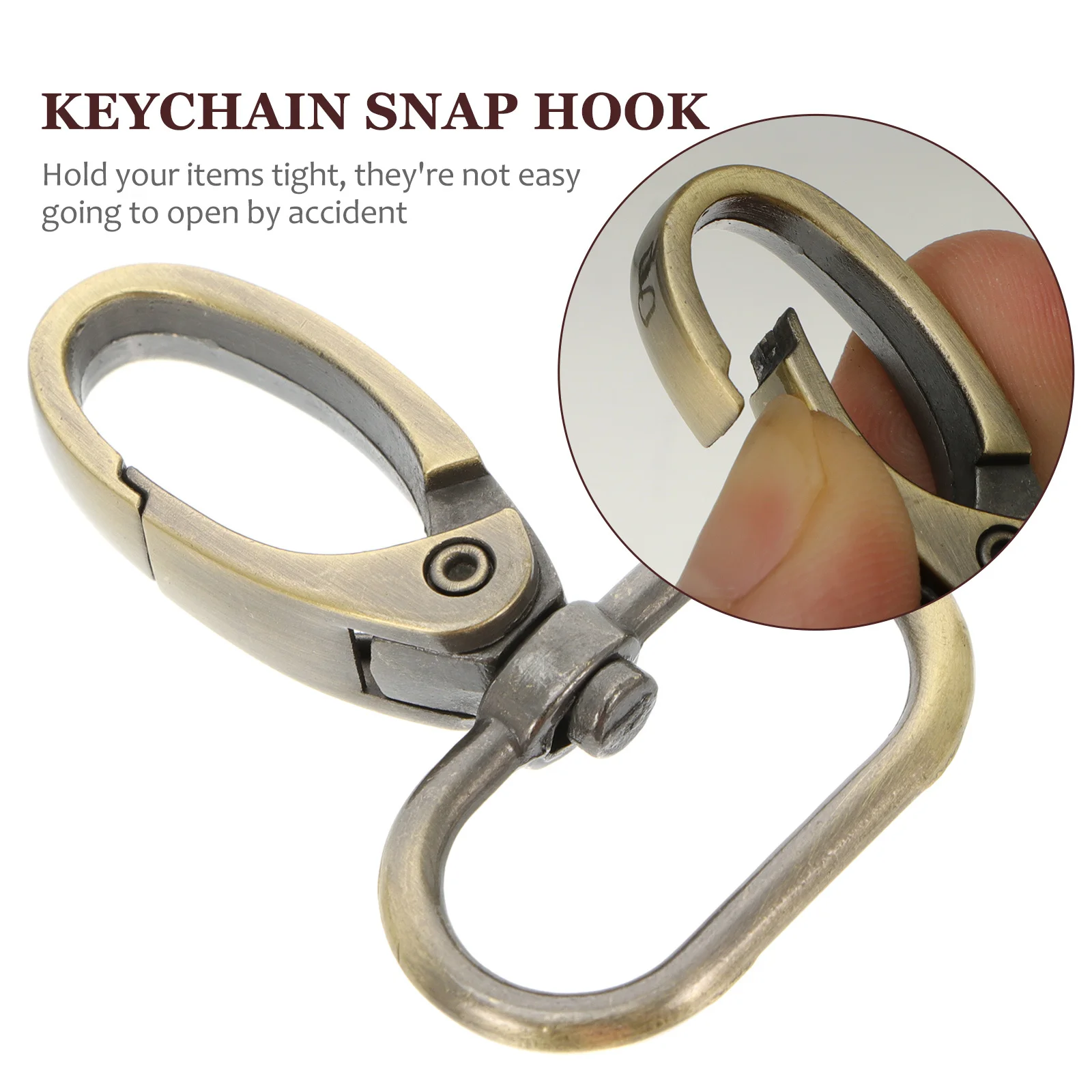 

20Pcs Handbag Strap Buckle Durable Alloy Snap Hooks for DIY Crafts Keychain Bag Accessories Keychain Snap Hook