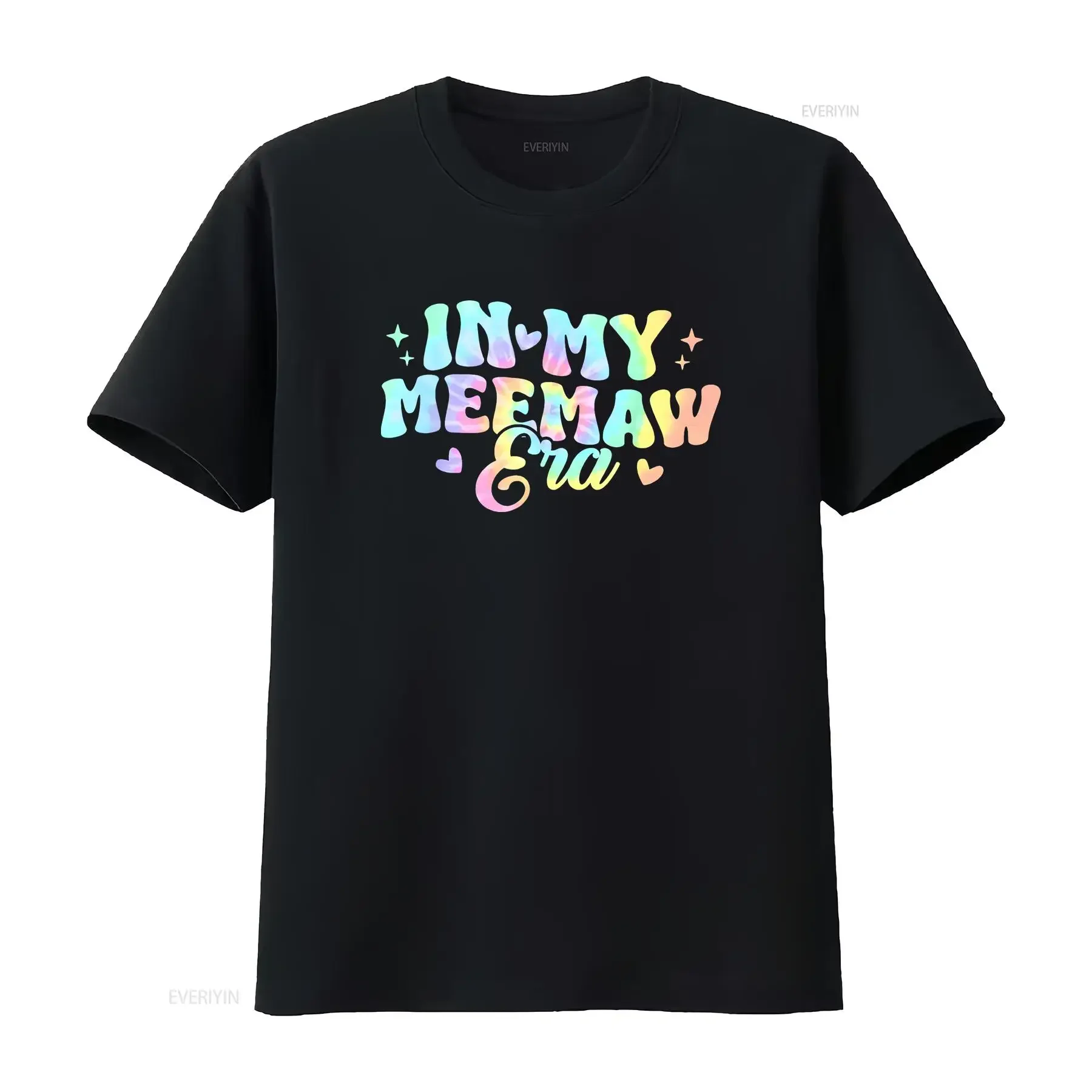 Retro Groovy In My Meemaw Era Tie Dye T Shirt  vintage Washed homme Stretched Breathable fashion streetwear Casual Versatile