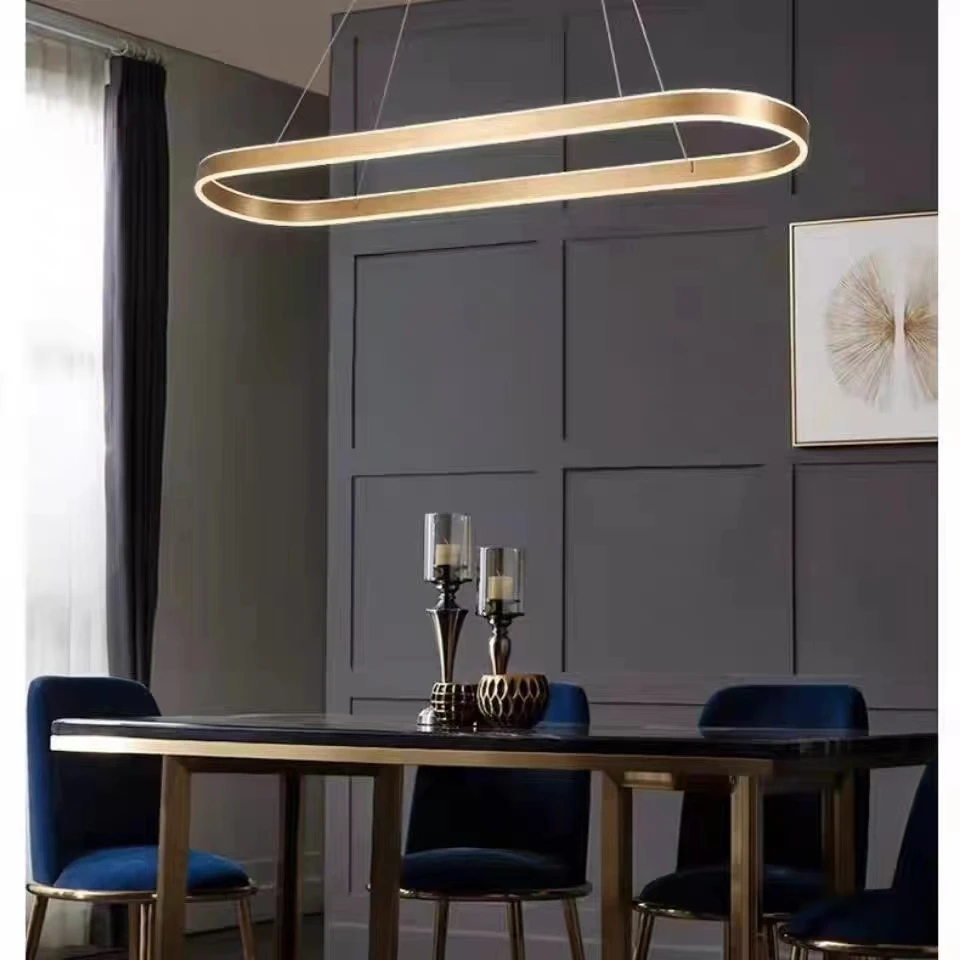 Moderne Ring Led Hanglampen Dimbaar Voor Eetkamer Keuken Woonkamer Slaapkamer Kroonluchter Binnenshuis Decoratieve Lampen