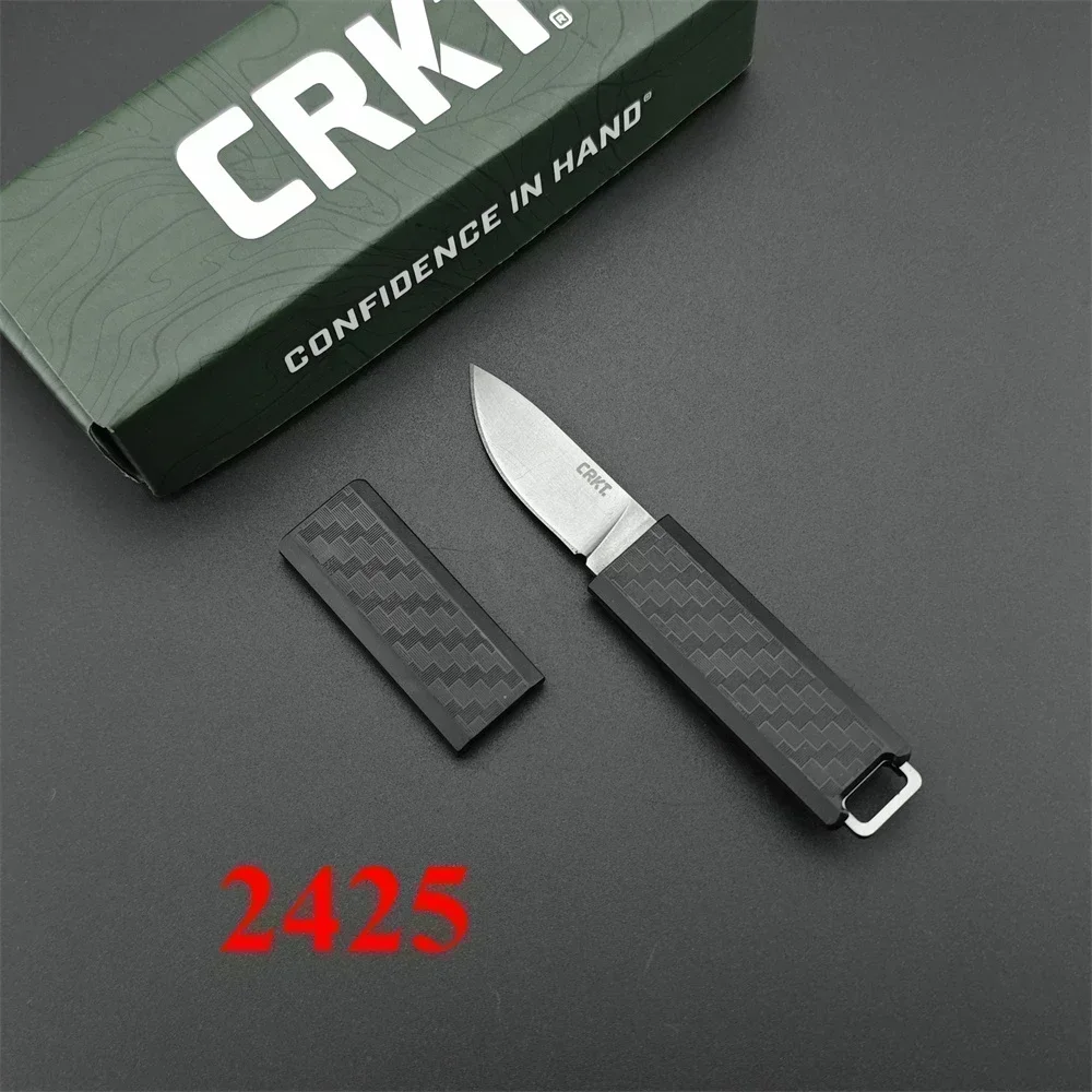 CR 6280 Tactical Pocket Folding Knife 8Cr13MoV Stonewash Plain Blade, Carbon Fibre/G10 Handles Outdoor Camping Hunting EDC Tool