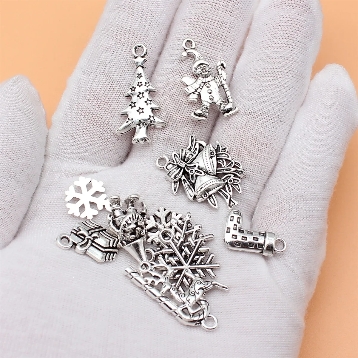 12pcs Antique Silver Color Chr - Vintage Collectible Santa ulasan dan harga
