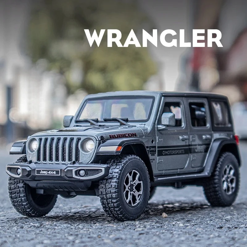 1:22 ラングラー ルビコン 合金ダイキャスト＆おもちゃの乗り物 メタル製おもちゃの車モデル サウンド＆ライト プルバック式 コレクション キッズトイギフト