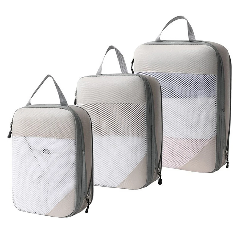 3/5Pcs/Set Travel Compression Bag Luggage Organizer Travel Pouch Packing Cubes for Travel Bag Organizer Travel Storage Bag