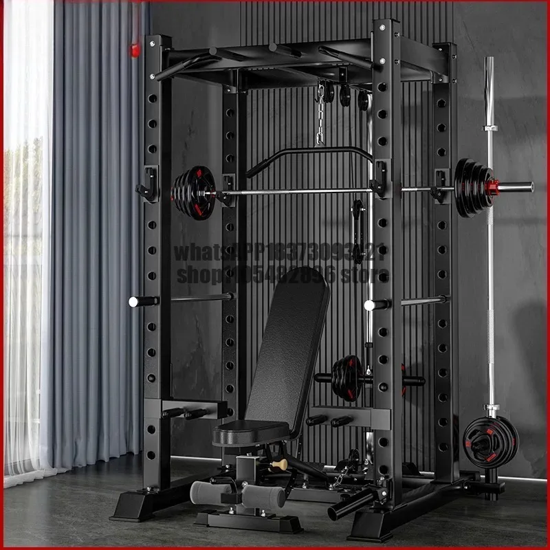 Comprehensive Training Rack Household Barbell Squat  Multifunctional Fitness Gantry  Bench Press Rack Row