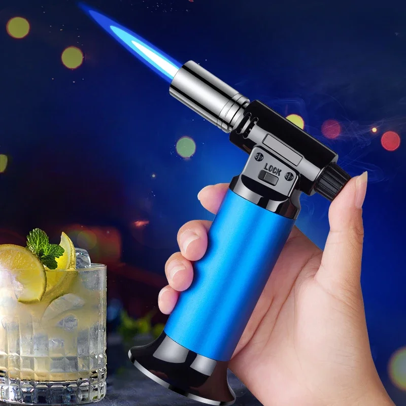 

Новинка 2024 года, большая пожарная зажигалка с струйным пламенем, бутановая газовая зажигалка для барбекю, кухни, приготовления пищи, сварочная горелка, инструмент для сигарет