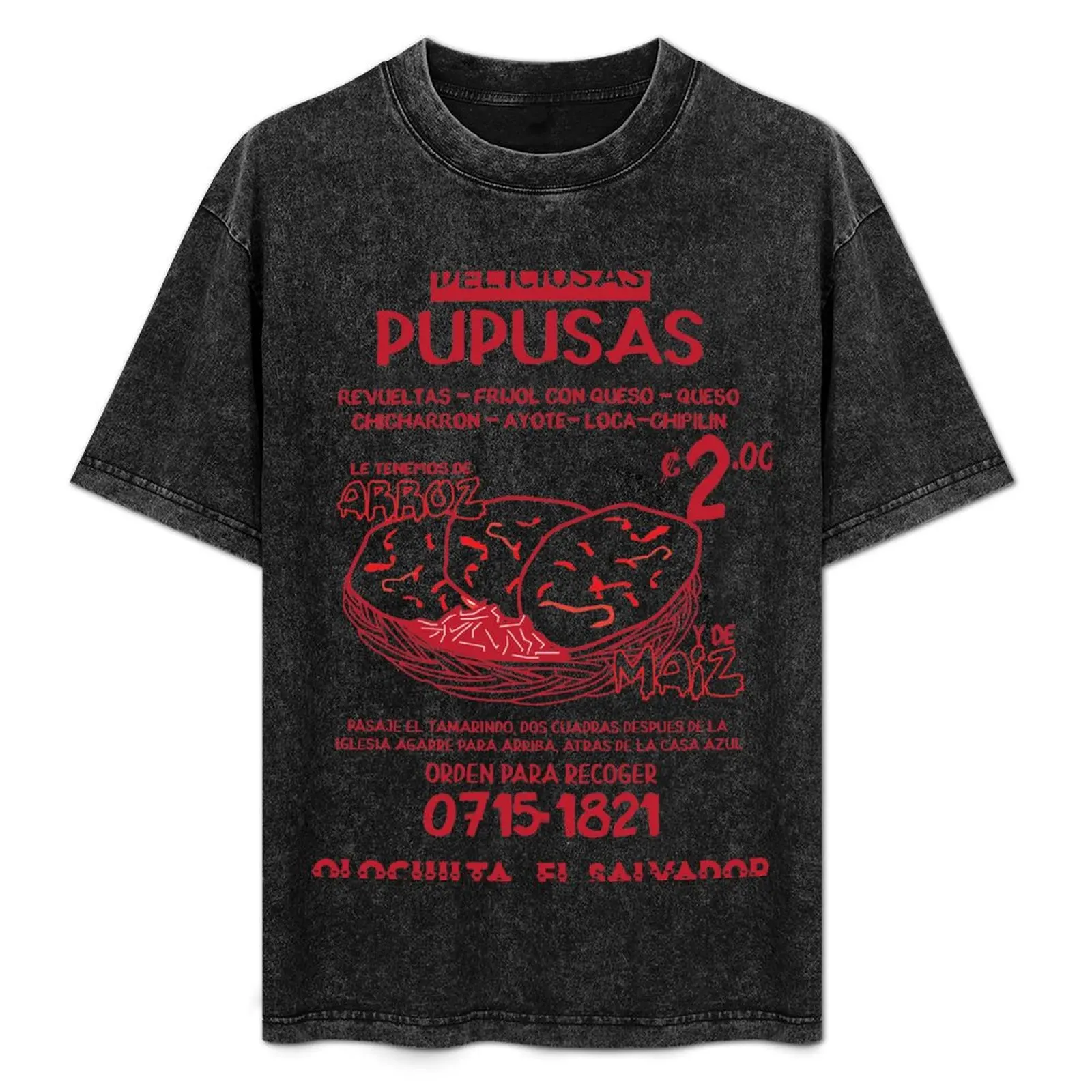 

Pupusas El Salvador Vintage T-Shirt man t shirt cute clothes sublime t shirt men 100℅ cotton