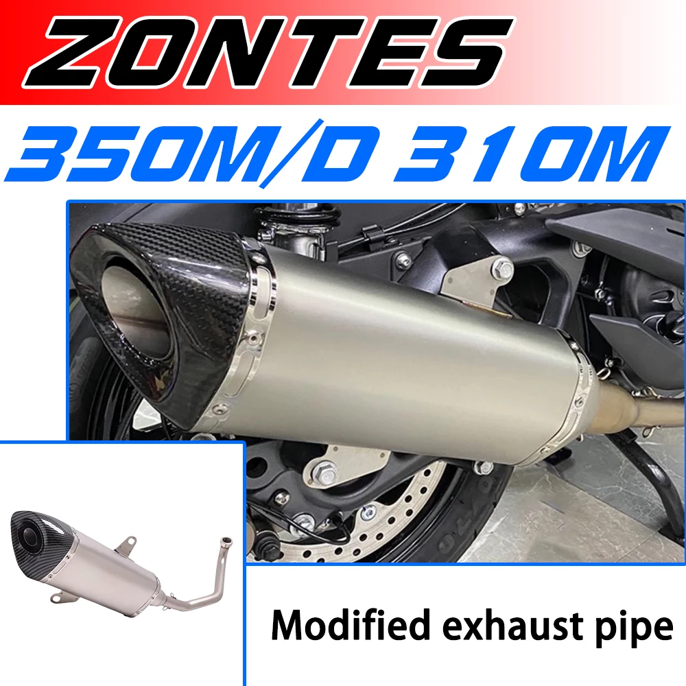 

Full exhaust pipe kit for ZONTES 350D, 350M, and ZT310M motorcycles and scooters.