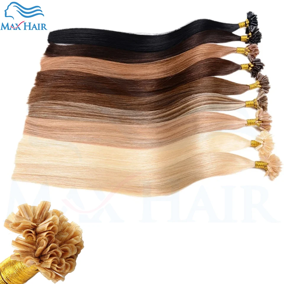 

Кератиновые человеческие волосы с U-образным кончиком, прямые наращивания волос 18-30 дюймов, наращивание волос Remy, высокое качество, наращивание человеческих волос Remy