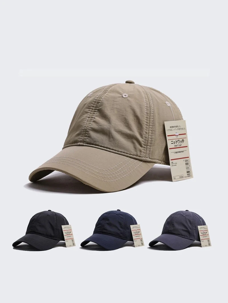 Men's Quick-Drying Baseball Cap Wide Brim Water-Resistant Summer Outdoor Hat for Couples Adjustable Size 54-64cm