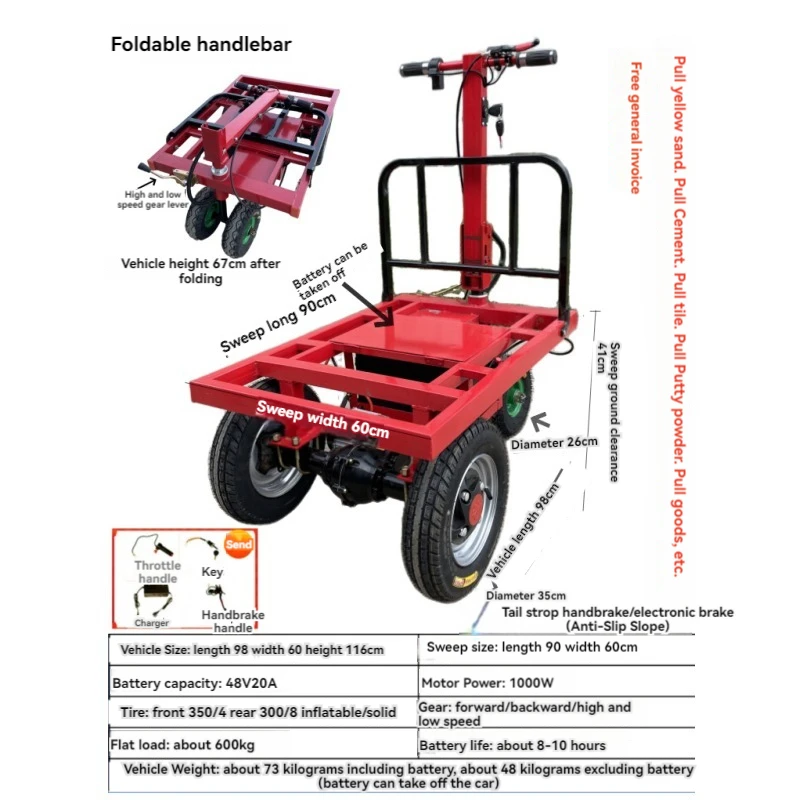 Sito del carrello del camion del camion a base piatta elettrico per tirare la decorazione delle merci nell'ascensore nella famiglia