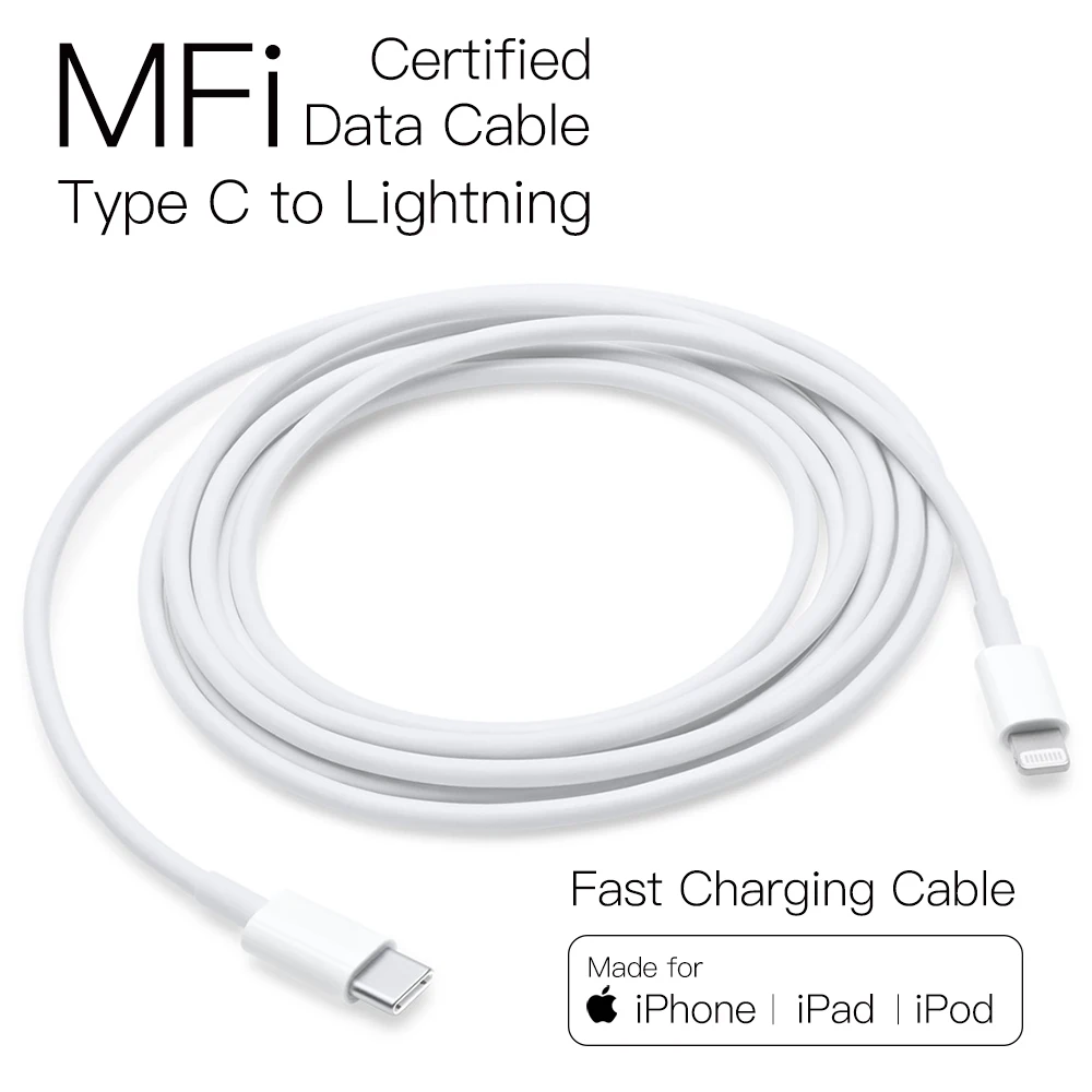 MFi Certified 30W Fast Charging Cable Type C To Lightning 2.4A Charger Cable For iPhone 14 13 12 11 Pro Max Xs SE 7 8 Plus iPad