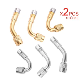 2 pz/1 pz Moto 45 90 135 Gradi Angolo Adattatore Valvola Piegata Tubo Del Pneumatico Valvola Adattatore di Estensione per Camion Auto Moto bici