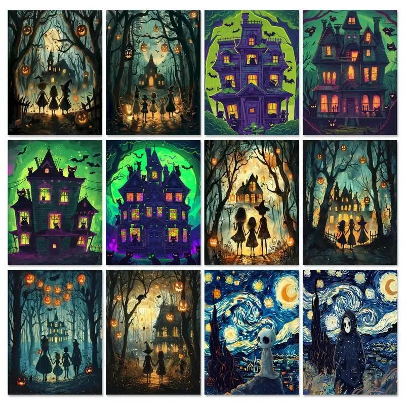 

GATYZTORY Diy Painting By Numbers Demon Halloween Party Drawing On Canvas Acrylic Paint Coloring By Numbers Wall Decor Diy Gift