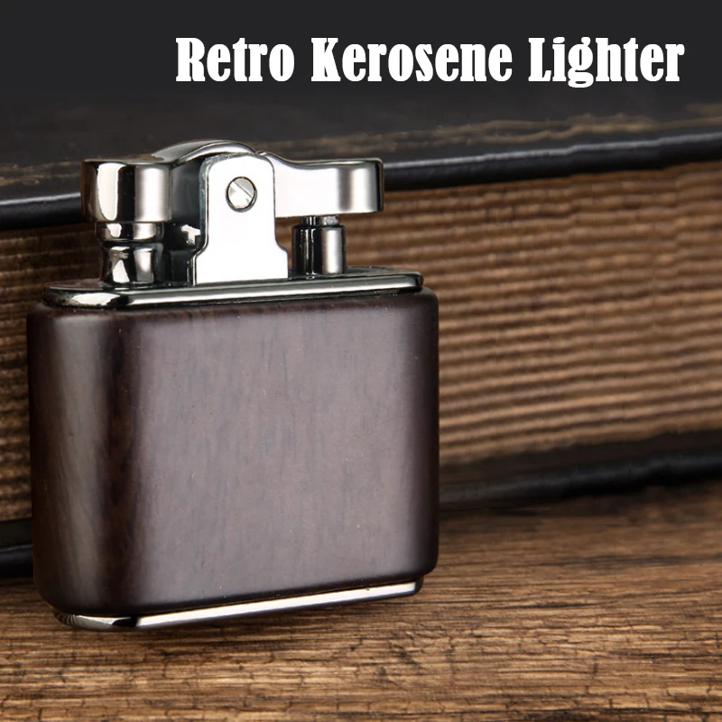 Sandalwood Retro Torch Lighter Cool Cute Creative Kerosene Candle Flame Lighter Gasoline Dropship Suppliers Smoking Accessories