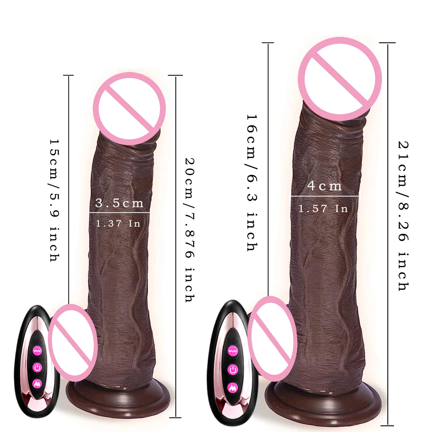 Thrusting Realistic Dildo Big Penis Anal Plug Telescopic Heating Vibrator G Spot Dick Vagina Stimulation Sex Toys for Women