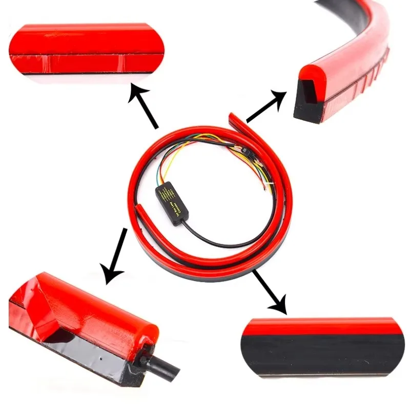 

Additional Waterproof 90cm Car High Brake Light Car Design Accessories Brake Light Warning Turn Signal LED Light Strip