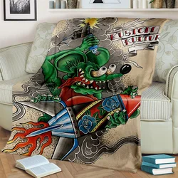 Divertente ratto Fink Cartoon Movie coperta, coperta morbida per la casa camera da letto divano Picnic viaggio ufficio resto copertura coperta bambini