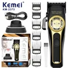 Kemei-男性用プロフェッショナルコードレス電動バリカン、理髪店フェードクリッパー、ヘアカッター、磁気モーター、8800rpm、2373 1