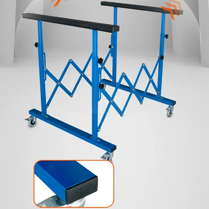 Four-Wheel Engine Hood Painting Stand, Height-Adjustable, Universal Telescopic Stand, Steel Windshield/Bumper Holder
