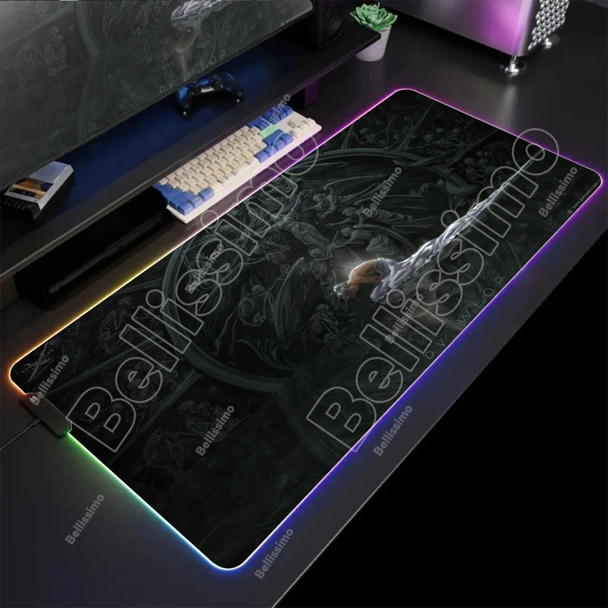 

Mousepads Design RGB Ghostblade Princess Large Gaming Desk Mat Luminous Mouse Pad Big LED Mouse Desk Pad Backlit Keyboard Mats