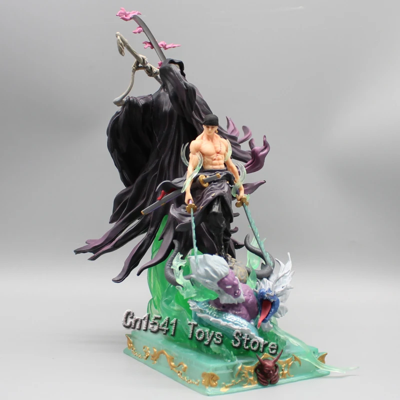 Roronoa Zoro Figura Com Faca, Anime Estatueta, Chapéu De Palha, Modelo PVC, Brinquedos Ornamento Colecionáveis, Gk Deathr, 27cm, 1 Pc